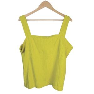 Maeve by Anthropologie Callie Mustard Yellow side button button Tank Top Size XL